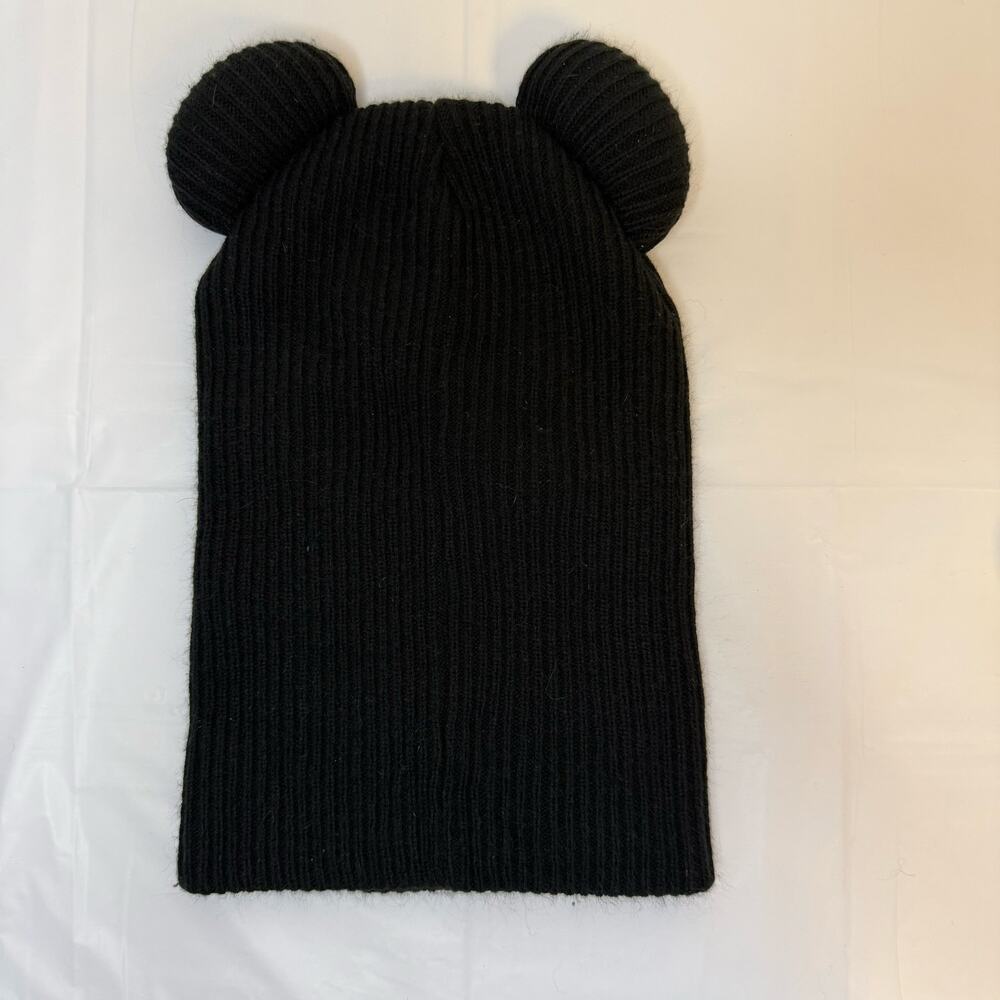 Dream Come True Black Knit Balaclava with Bear Ears - Picture 3 of 5